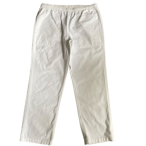 Vintage Polo Ralph Lauren Pull On Pants Men L White Elastic Waist Nautical Beach - Picture 1 of 8